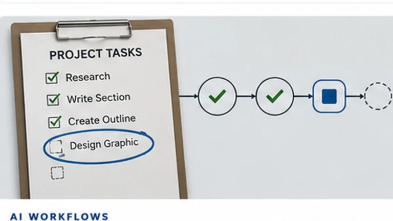 A project task checklist showing AI succeeding at clear individual tasks while full-project management remains incomplete.
